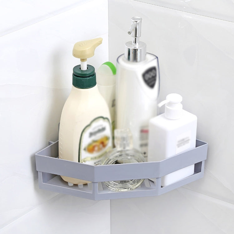 Triangle Shelf Kitchen Bathroom Toiletries Storage Rack(Gray)