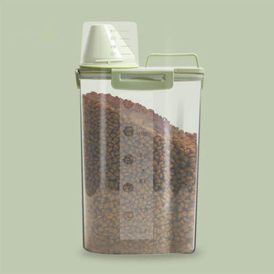 2.5L Pet Food Storage Bucket 4 Snap Dog Food Moisture Proof Sealed