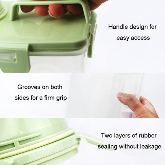 2.5L Pet Food Storage Bucket 4 Snap Dog Food Moisture Proof Sealed