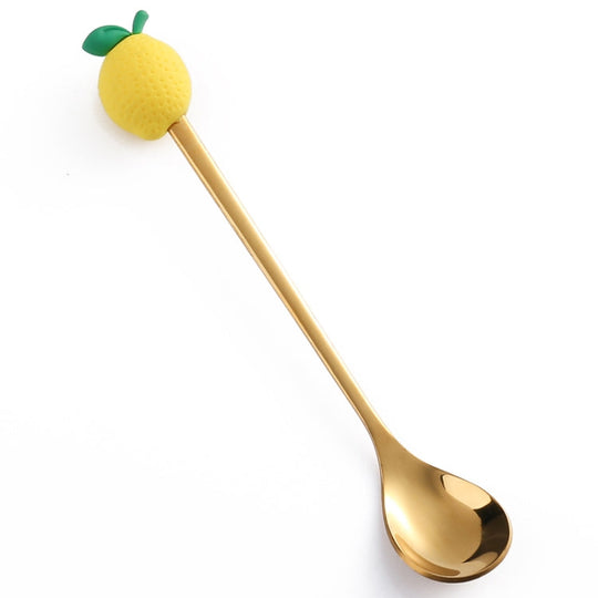 Stainless Steel Coffee Spoon Cartoon Fruit Fork Cute Kids Tableware,