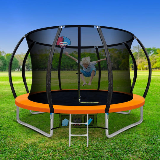 Everfit 10FT Trampoline for Kids w/ Ladder Enclosure Safety Net