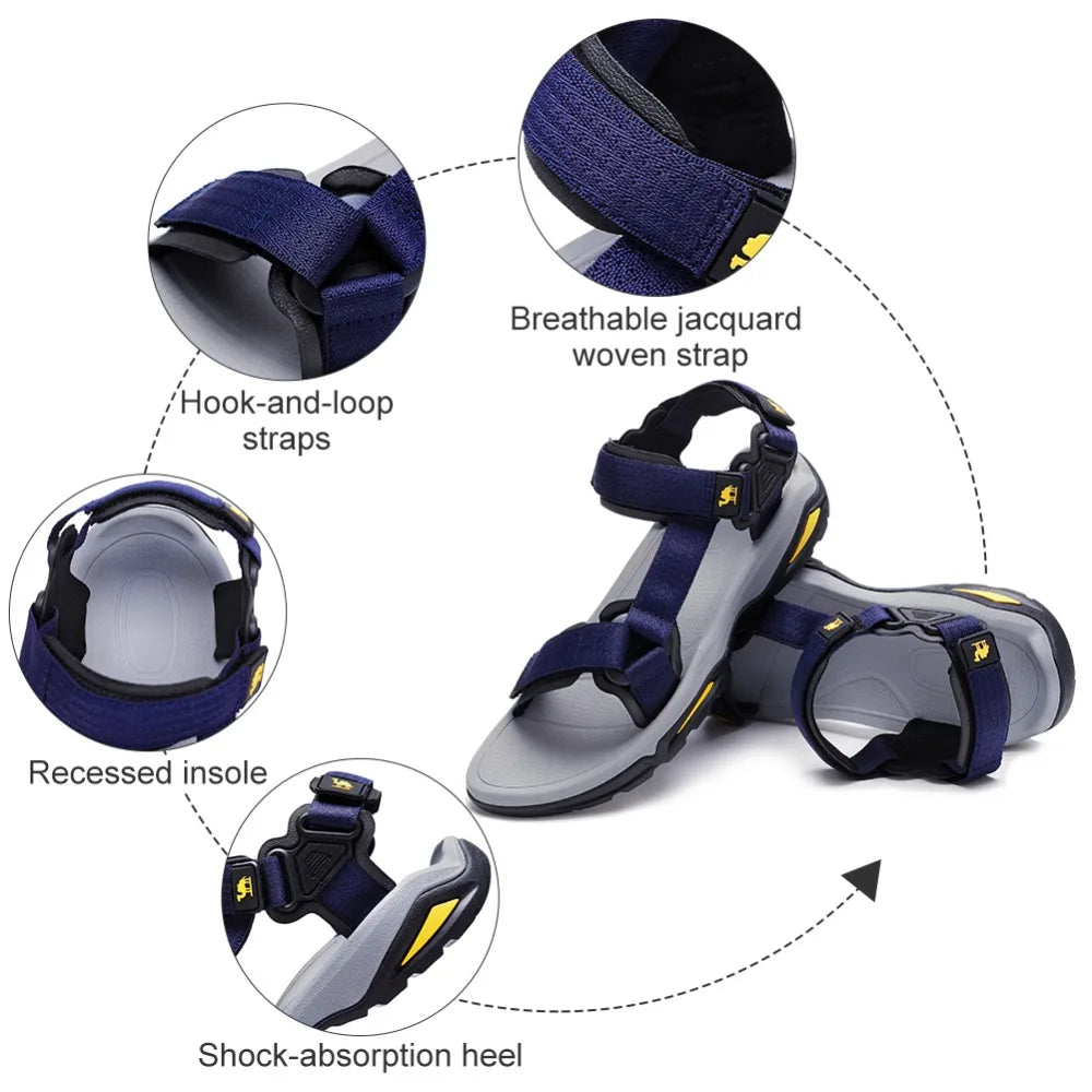 GOLDEN CAMEL Men's Sandals for Men Strap Men Shoes Hiking Walking Beach Slippers Outdoor Summer Casual Sandals Summer 2023 New