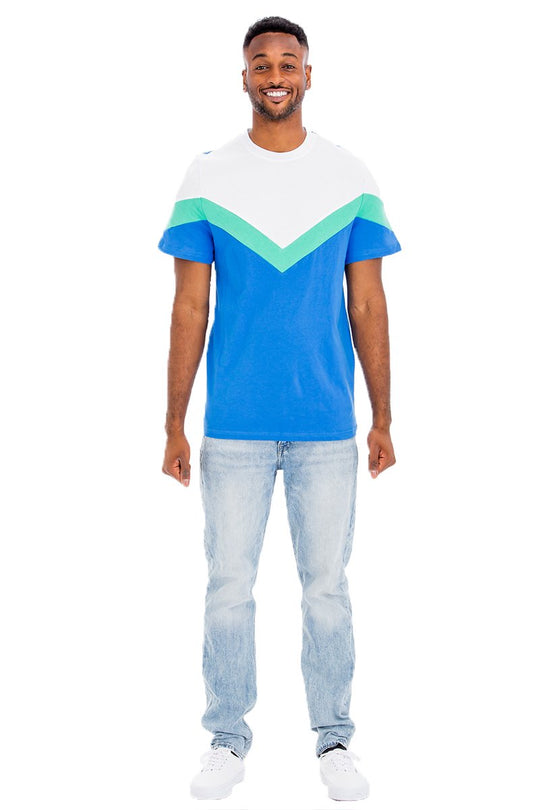 Chevron Colorblock Tee – Stylish and Comfortable Casual Wear