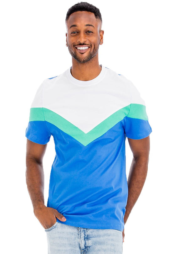 Chevron Colorblock Tee – Stylish and Comfortable Casual Wear