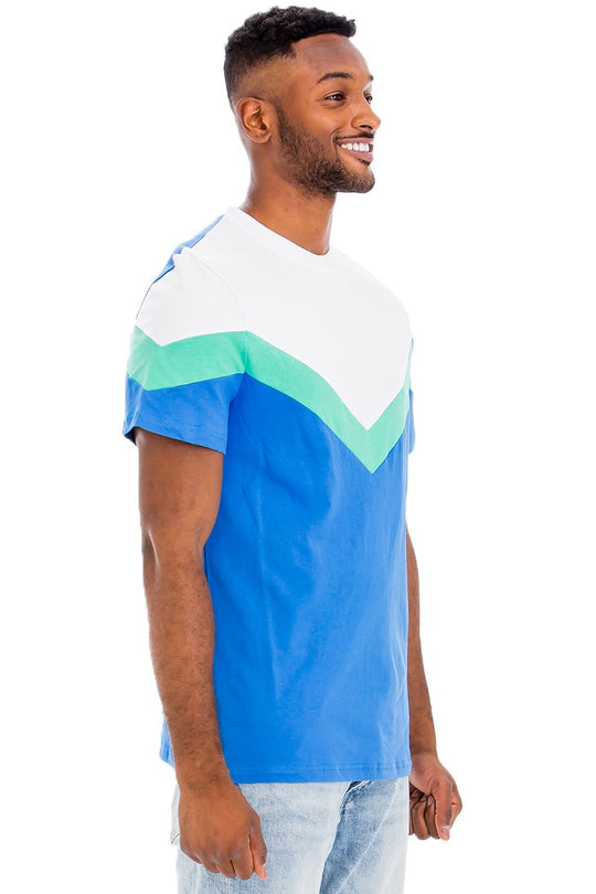 Chevron Colorblock Tee – Stylish and Comfortable Casual Wear