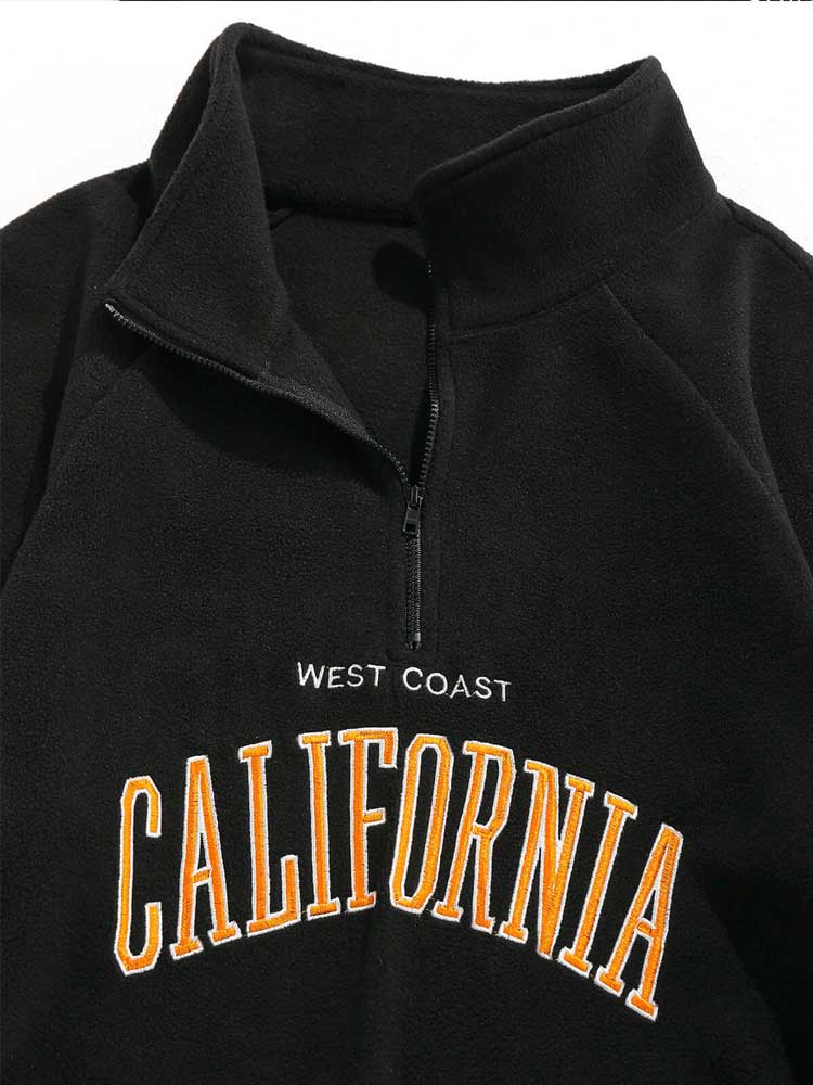 ZAFUL Men's Hoodies Fluffy Fleece Warm Sweatshirts Letters Embroidered