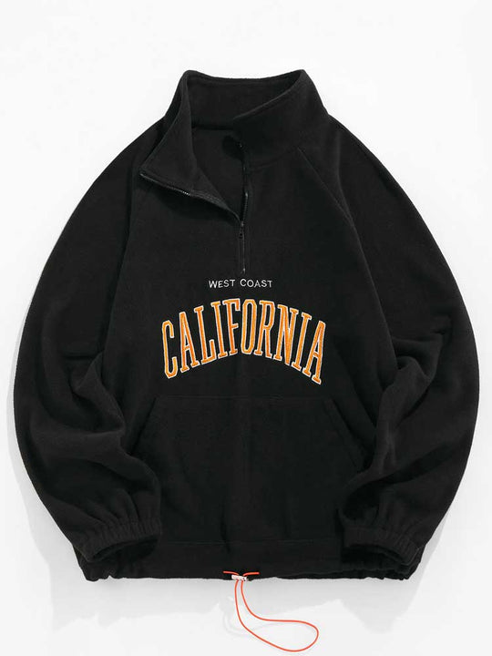 ZAFUL Men's Hoodies Fluffy Fleece Warm Sweatshirts Letters Embroidered