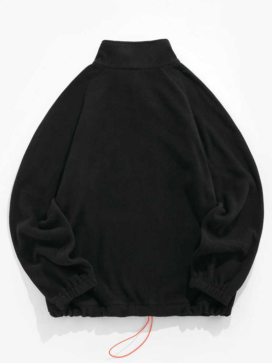 ZAFUL Men's Hoodies Fluffy Fleece Warm Sweatshirts Letters Embroidered