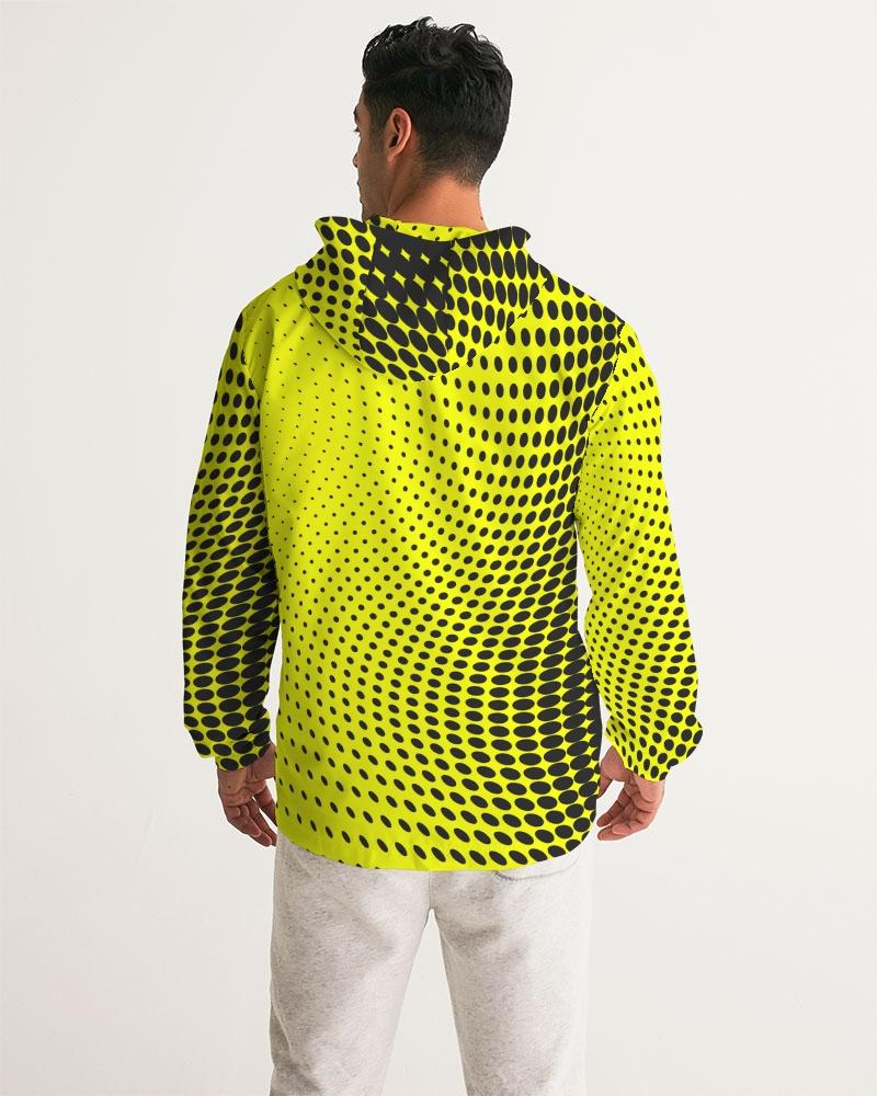 Mens Lightweight Windbreaker Jacket with Hood and Zipper Closure -