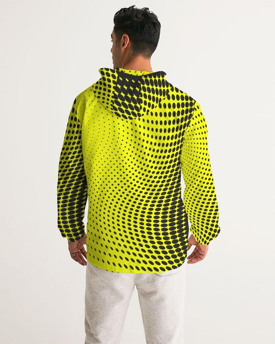 Mens Lightweight Windbreaker Jacket with Hood and Zipper Closure -