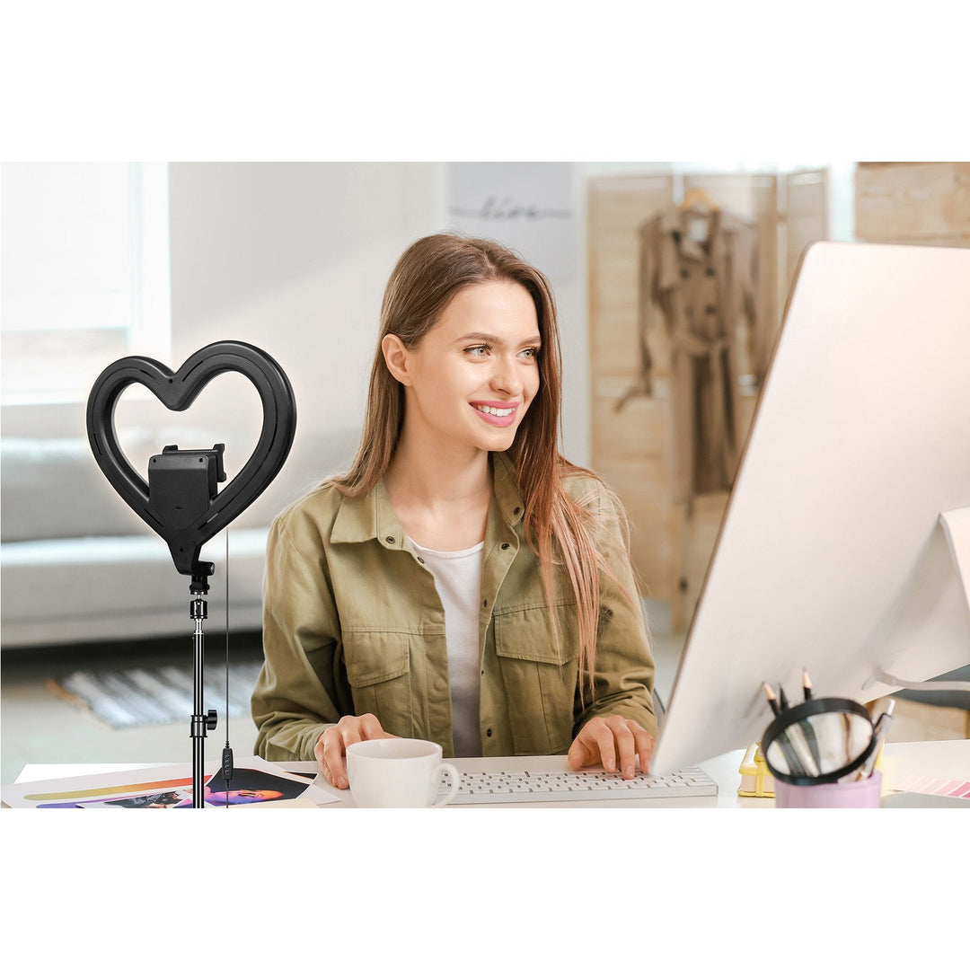 PRO Live Stream 10” Heart Shaped Selfie Ring Light (SC-2310SRH)