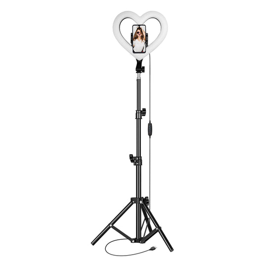 PRO Live Stream 10” Heart Shaped Selfie Ring Light (SC-2310SRH)