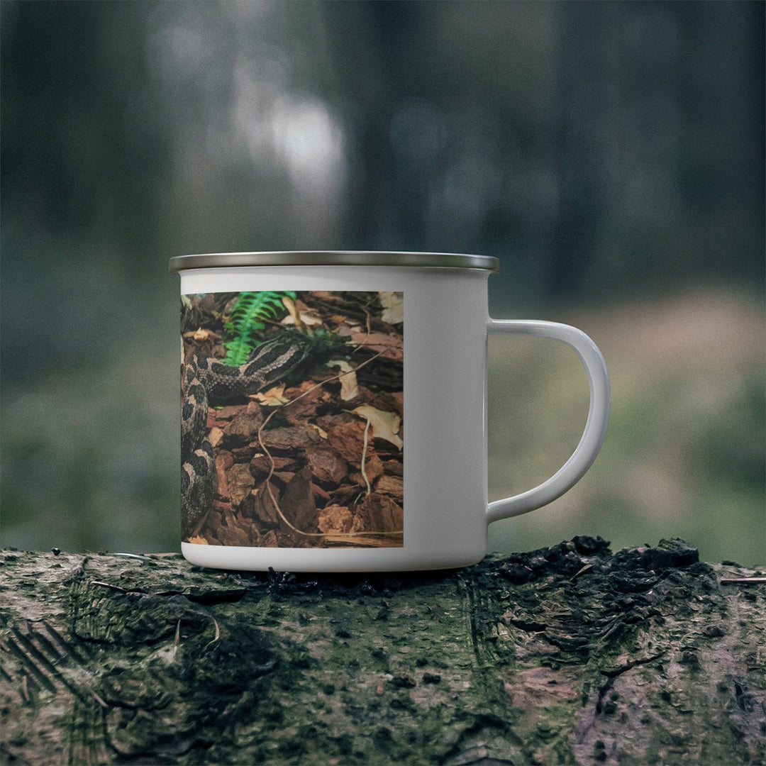 Brown and Black Snake Enamel Camping Mug