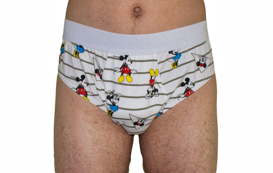 Mens Classic Underwear Briefs Cartoon Motif Micky Mouse