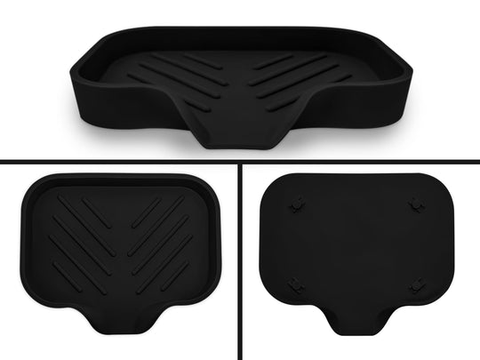 Premium Black Silicone soap Dish   Soap Holder Shower   Innovative