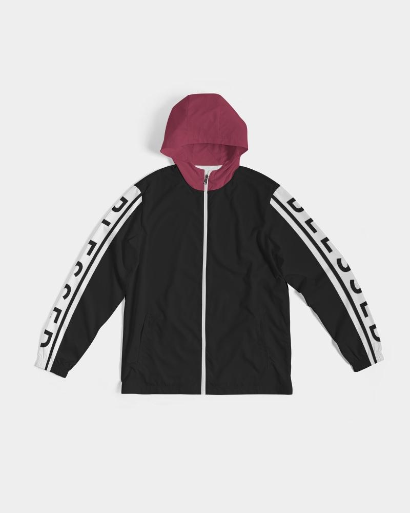 Mens Lightweight Windbreaker Jacket with Hood and Zipper Closure -