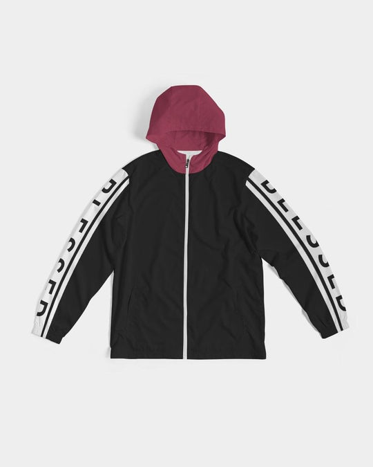 Mens Lightweight Windbreaker Jacket with Hood and Zipper Closure -