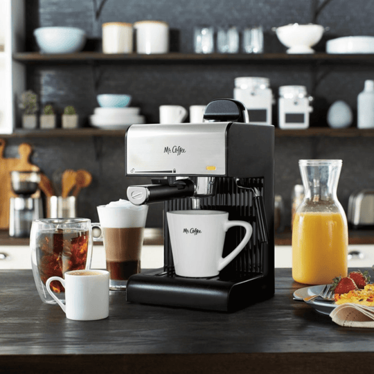 Mr. Coffee Café Steam Espresso and Cappuccino Machine with Milk Frothi