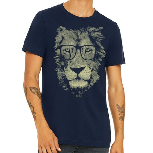 Lion Wearing Glasses T-Shirt – Fun and Bold Graphic Tee