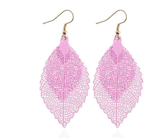 Rainbow Leaf Earrings