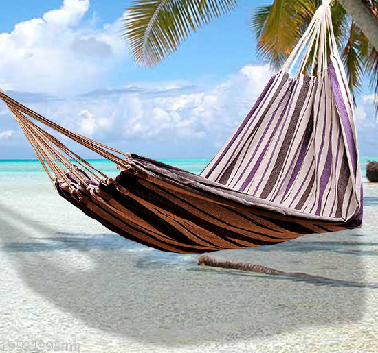 Outsunny 83"x59" Double Hammock Bed Sun Bed Lounge Garden Camping