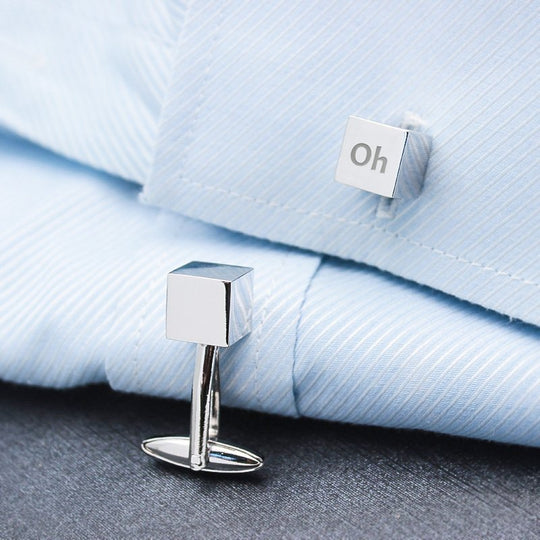 Personalized Iron Cube Cufflinks