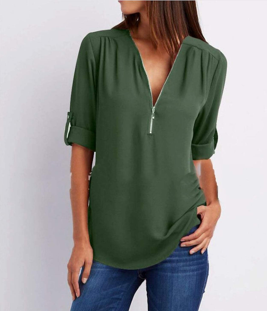 Womens V Neck Blouse.