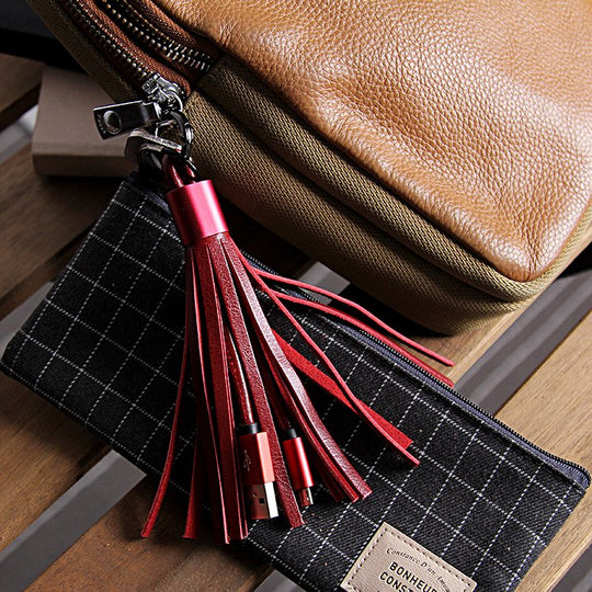 Tassel Keychain Cable – Stylish & Functional Charging Cable