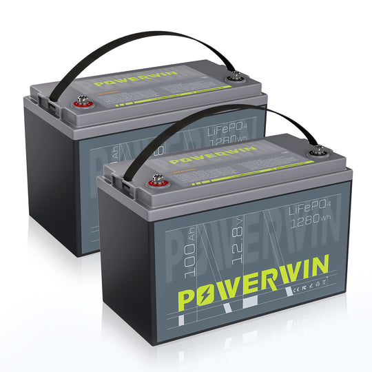 US POWERWIN BT100×2 LiFePO4 2560Wh Batteries – High Capacity & Long Life