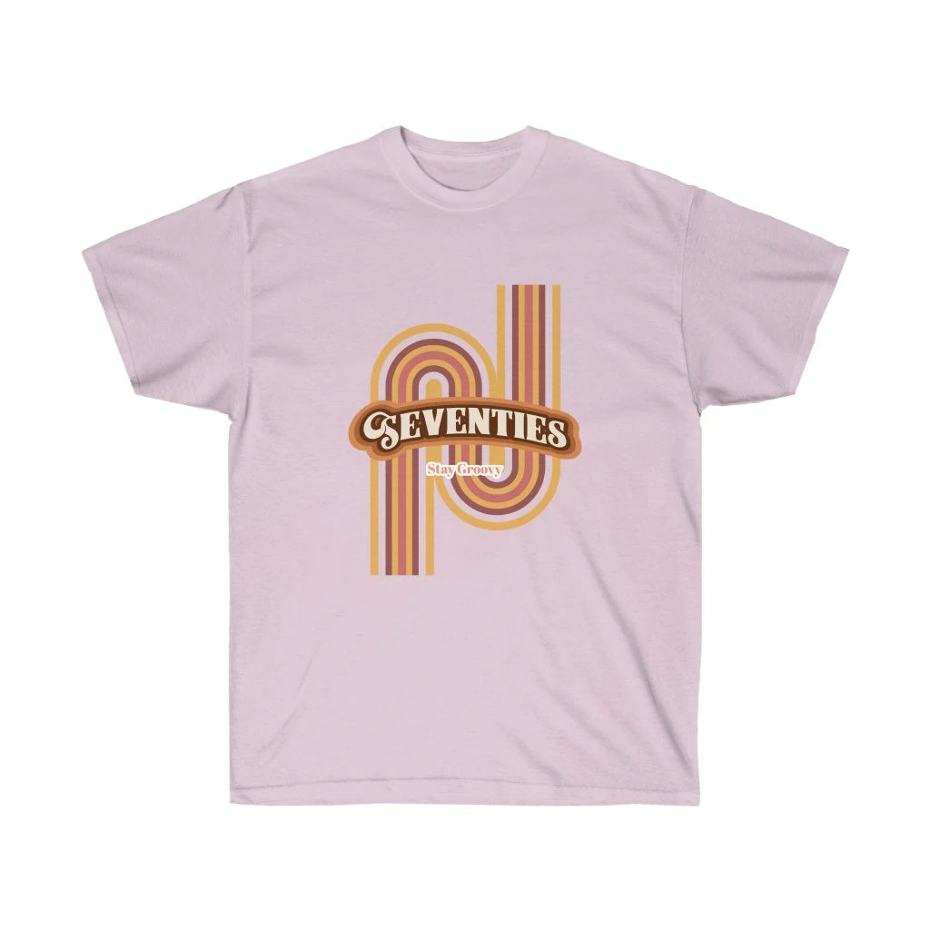 Womens Retro 70's Cotton T-Shirt.