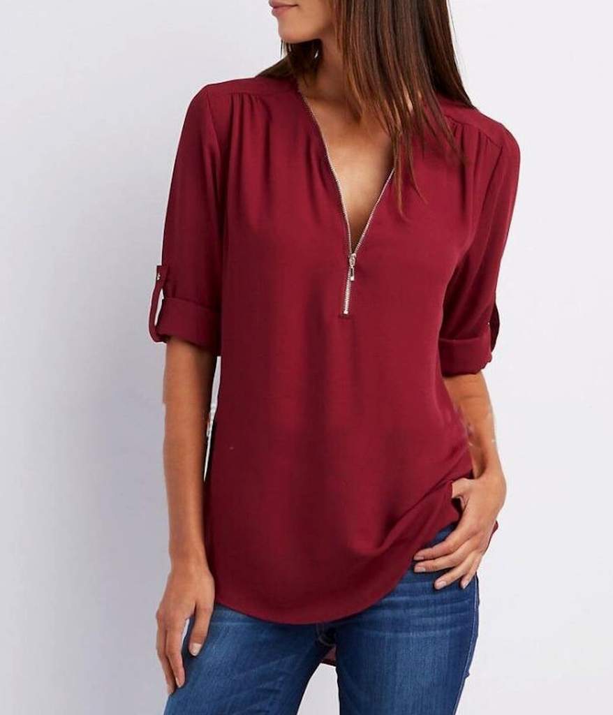 Womens V Neck Blouse.