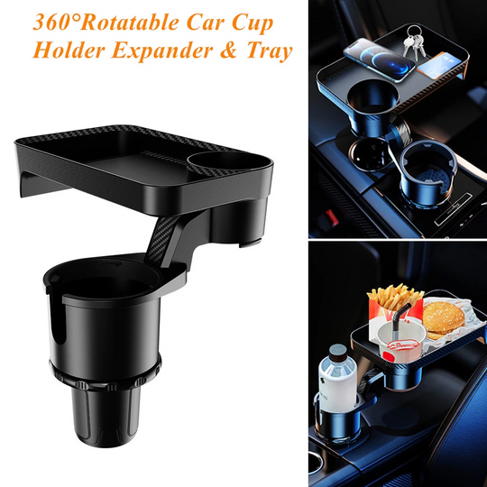 Swivel Car Cup Holder with Tray