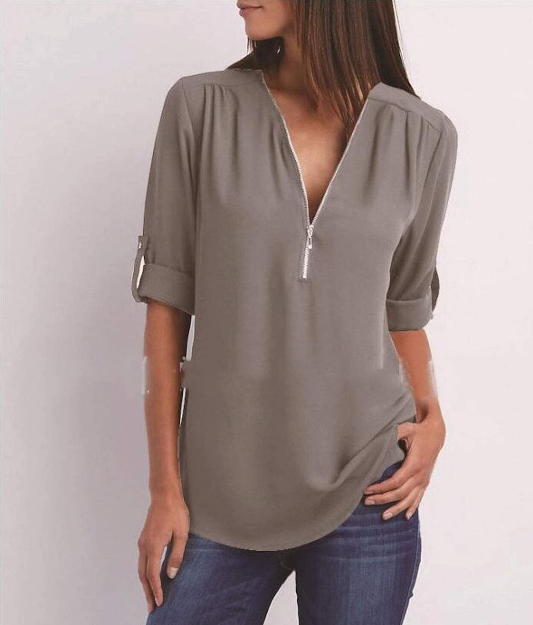 Womens V Neck Blouse.