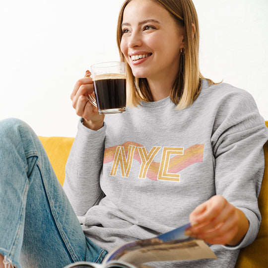 Womens NYC Retro 70's Crewneck Sweatshirt.
