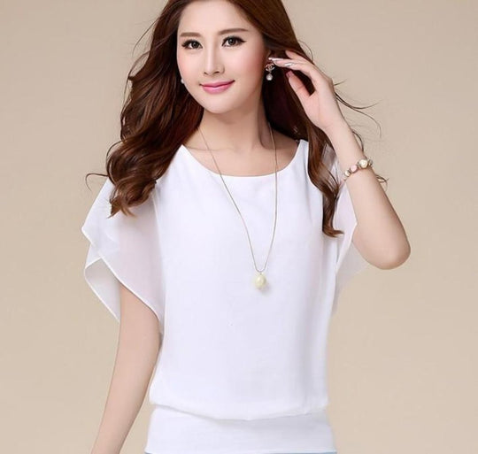 Womens Batwing Chiffon Blouse.