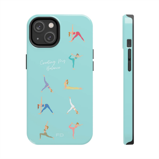 Yoga Poses iPhone Case with Wireless Charging – Stylish & Functional Protection