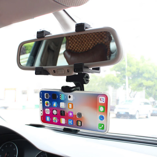 360° Car Rearview Mirror Phone Holder