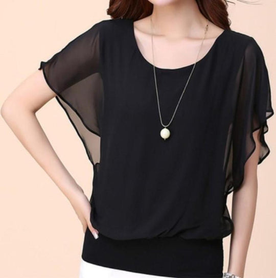 Womens Batwing Chiffon Blouse.
