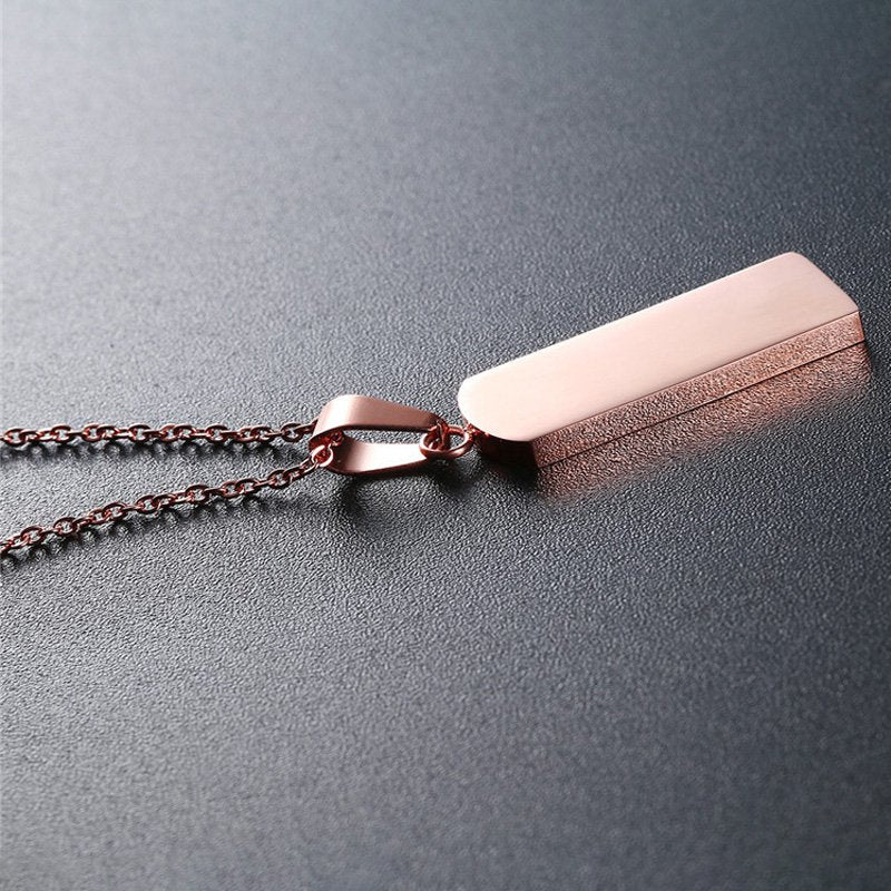 Rose Gold Brick Necklace