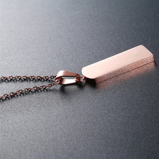Rose Gold Brick Necklace