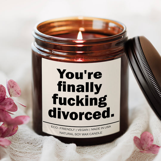 You're finally divorced Candle Celebrate New Beginnings