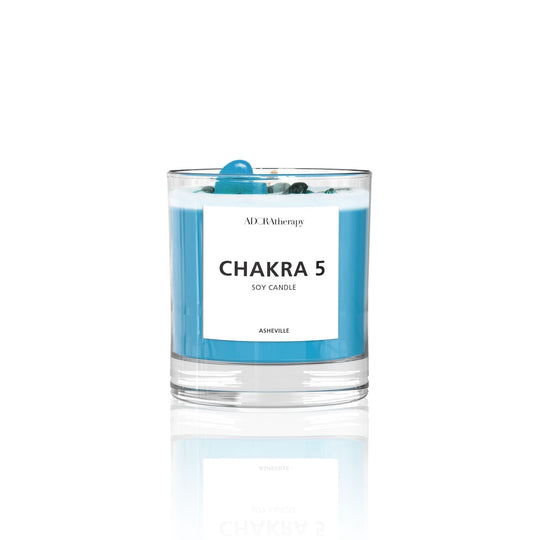Chakra 5 Lapis Lazuli Gemstone Candle