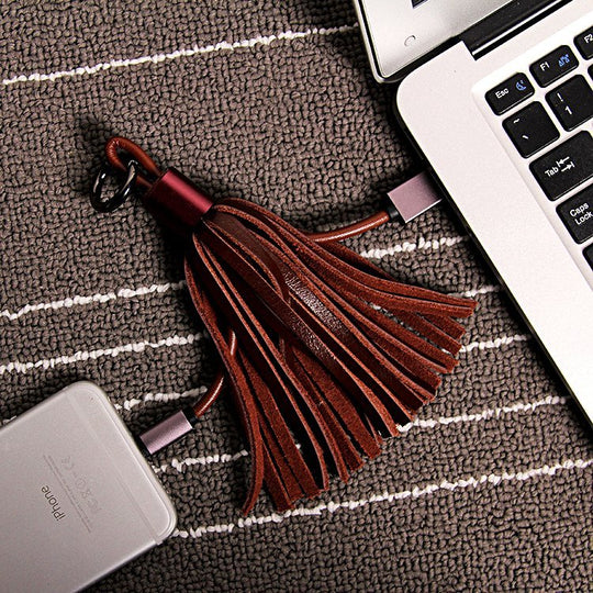 Tassel Keychain Cable – Stylish & Functional Charging Cable