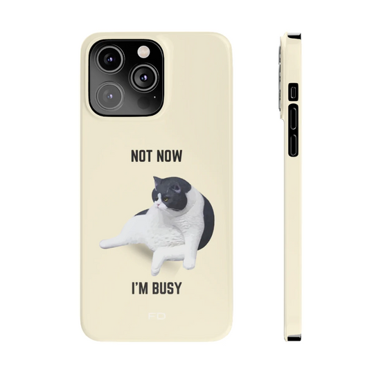 Bored Cat iPhone 14 Case – Cute & Durable Protection