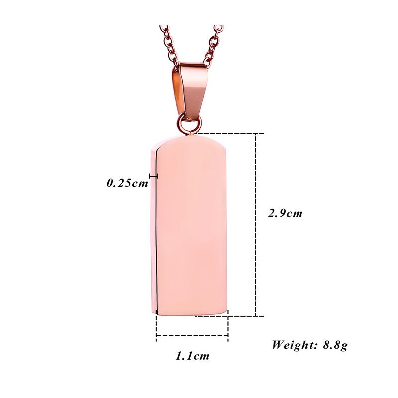 Rose Gold Brick Necklace