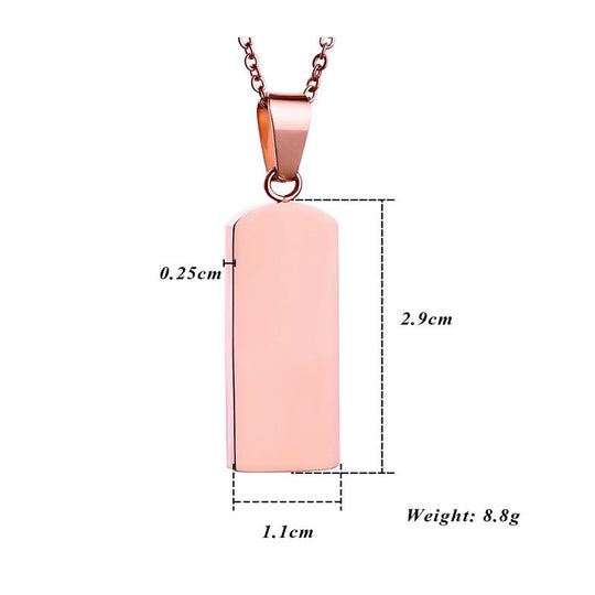 Rose Gold Brick Necklace