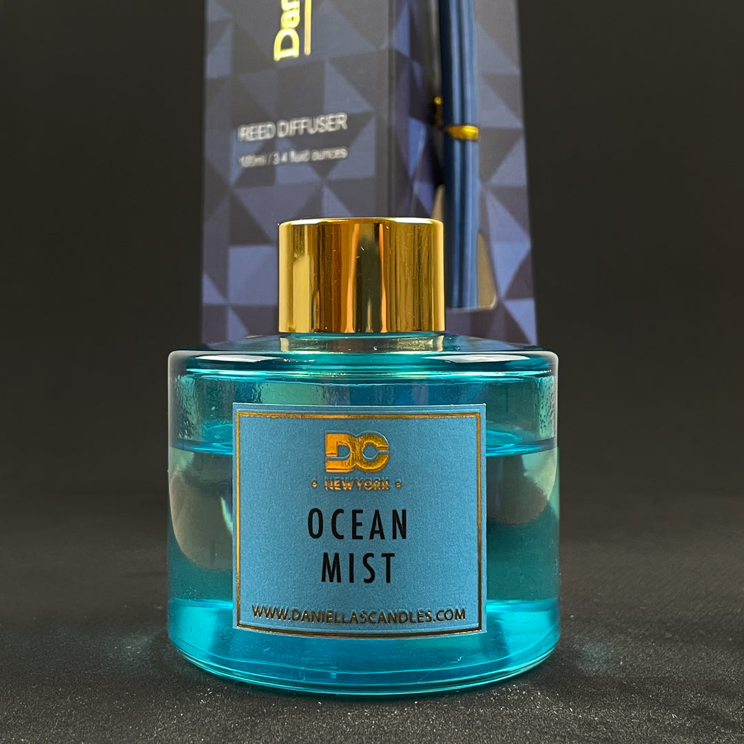 DANIELLA'S CANDLES Ocean Mist Reed Diffuser Set Blue 3.4oz/100mL