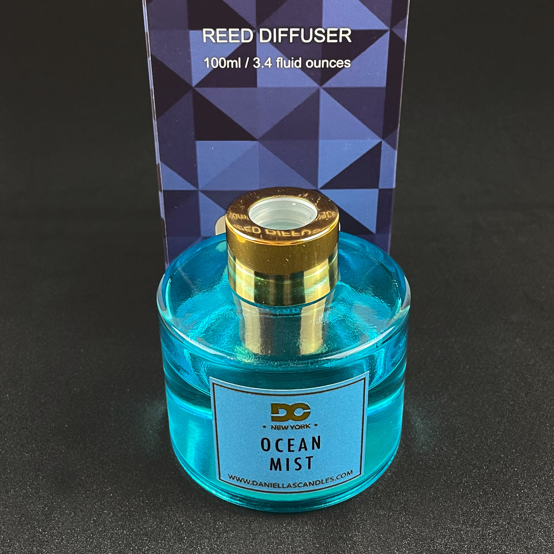 DANIELLA'S CANDLES Ocean Mist Reed Diffuser Set Blue 3.4oz/100mL