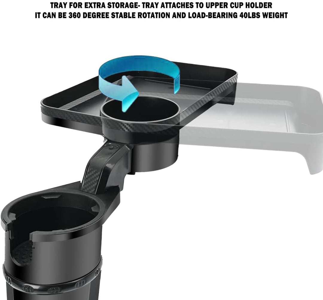 Swivel Car Cup Holder with Tray