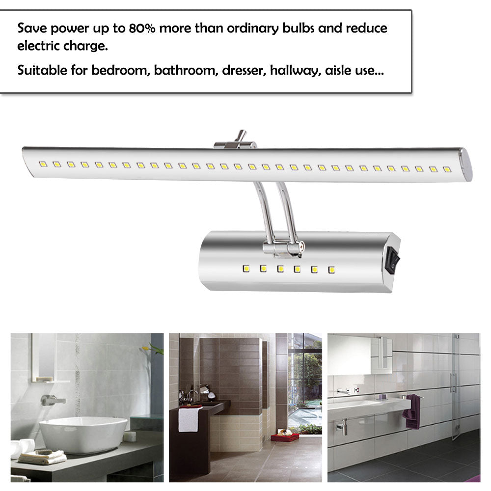 Stainless Steel 7W Bathroom Mirror Front Light